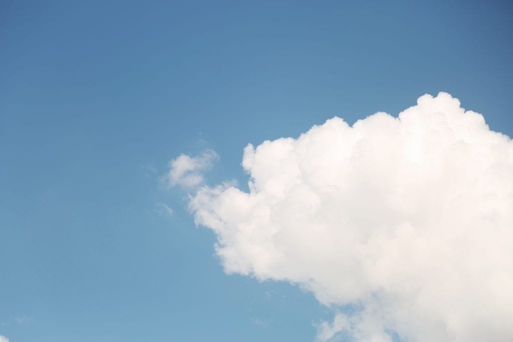 Wolken als Symbol für die Cloud