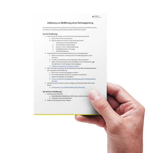 Anleitung zur Einführung einer Fahrzeugortung
