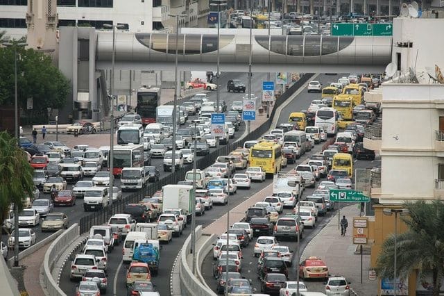 Stau auf der Straße