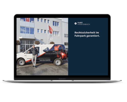 Fleet Fahrtenbuch Vorschau auf Laptop