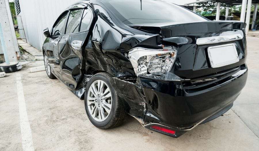 Auto nach einem Unfall
